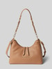 VALENTINO BAGS Handtas met labelapplicatie, model 'ARCADIA' Camel