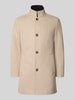 MCNEAL Lange jas met opstaande kraag en steekzakken Beige