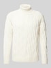 SELECTED HOMME Strickpullover mit Rollkragen Modell 'CALLO' Offwhite