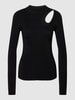 Copenhagen Muse Gebreide pullover met cut-out, model 'NATACHA' Zwart