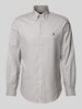 Polo Ralph Lauren Freizeithemd mit Button-Down-Kragen Hellgrau