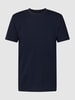 Mey Slim fit T-shirt met siernaden - vochtregulerend  Donkerblauw