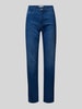 Brax Slim fit jeans met riemlussen, model 'Style.Carola Thermo' Blauw