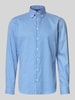 Christian Berg Men Regular Fit Business-Hemd mit Button-Down-Kragen Royal