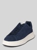 Guess Leren sneakers met labelpatch, model 'ELBA' Marineblauw