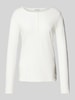 Marc O'Polo Regular Fit Langarmshirt mit kurzer Knopfleiste Weiss