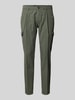 g1920 Tapered Fit Cargohose mit Bundfalten Modell 'TRAIANO' Oliv