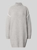 VERO MODA Regular fit tricotjurk met contrasterende strepen Lichtgrijs gemêleerd