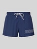 BOSS Relaxed Fit Badeshorts mit Label-Print Modell 'Mooneye' Marine