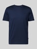 JOOP! Collection T-shirt met geribde ronde hals, model 'Cosmo' Donkerblauw