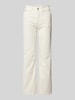 Pepe Jeans Regular fit corduroy broek in 5-pocketmodel, model 'WILLA' Offwhite