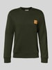 Jack & Jones Sweatshirt met labelprint, model 'BRANDY' Donkergroen
