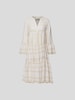 Devotion Midikleid mit Kufiya-Muster Ecru meliert