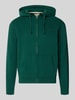 Superdry bluza rozpinana o kroju regular fit z mieszanki bawełny z detalem z logo Ciemnozielony