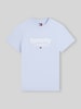 Tommy Jeans relaxed fit T-shirt van puur katoen met labelopschrift Lichtblauw