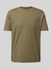 Marc O'Polo Regular Fit T-Shirt aus weichem Slub Jersey Oliv