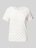 Jake*s Casual T-Shirt mit Paillettenbesatz Weiss