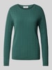 Christian Berg Woman Gebreide pullover met kabelpatroon Flessengroen