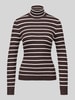 ONLY Slim Fit Rollkragenpullover aus Viskose-Mix Modell 'KAROL' Schoko
