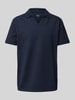 MCNEAL Regular Fit Poloshirt mit V-Ausschnitt Dunkelblau