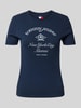 Tommy Jeans T-shirt met labelprint Marineblauw