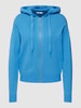 Jake*s Casual Gebreid jack met capuchon Blauw