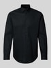 Jake*s Super Slim Fit Businesshemd aus Popeline Black