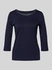 Christian Berg Woman T-Shirt mit Ziersteinbesatz und 3/4-Arm Dunkelblau