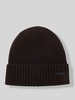 BOSS Muts van pure scheerwol  Donkerbruin