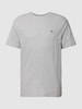 Gant Regular fit T-shirt met labelstitching, model 'SHIELD' Middengrijs gemêleerd