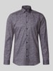 OLYMP Level 5 Body Koszula biznesowa o kroju slim fit z mieszanki bawełny Granatowy