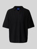 Jack & Jones Relaxed Fit Poloshirt mit Lochmuster Modell 'PAROS' Black