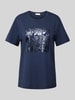 s.Oliver RED LABEL T-shirt met motiefprint Marineblauw