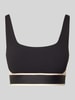 Fabletics biustonosz sport o kroju slim fit z detal z logo Czarny