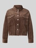 ONLY Loose Fit Hemdjacke aus reiner Baumwolle Modell 'MARINA' Schoko