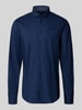Tommy Hilfiger Tailored Slim Fit Businesshemd aus Baumwoll-Mix Bleu
