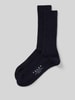 Falke Socken mit Label-Stiching Modell 'COSY' Dunkelblau