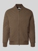 GANT Regular Fit Sweatjacke aus Baumwoll-Mix Taupe