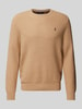 Polo Ralph Lauren Strickpullover mit Logo-Stitching Camel Melange