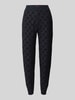 HUGO Slim fit sweatpants van katoenmix, model 'TERRYMONOGRAM' Zwart