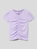 Only T-shirt in riblook Lila