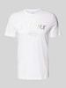 s.Oliver RED LABEL Regular Fit T-Shirt aus reiner Baumwolle mit Statement-Label-Print Weiss