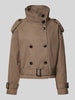 Tommy Hilfiger Cropped Trenchcoat mit Stehkragen Taupe