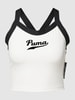 PUMA PERFORMANCE Korte top met labelapplicatie Offwhite