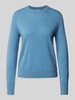 Jake*s Casual Gebreide pullover met ribboorden Bleu