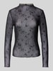 Only Regular Fit Langarmshirt mit Stehkragen Modell 'ERICA' Black