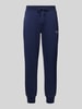 Polo Sport Slim fit sweatpants met labelstitching Donkerblauw