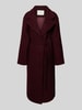 Lanius Wollmantel mit Reverskragen Bordeaux