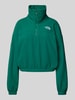 The North Face Cropped Sweatshirt mit Stehkragen Modell "Glacier" Gruen