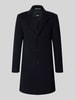BOSS Slim Fit Funktionsmantel aus Woll-Mix Modell 'HYDE' Marine
